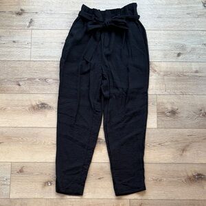 a new day Women's Black Tie-Waist Trousers